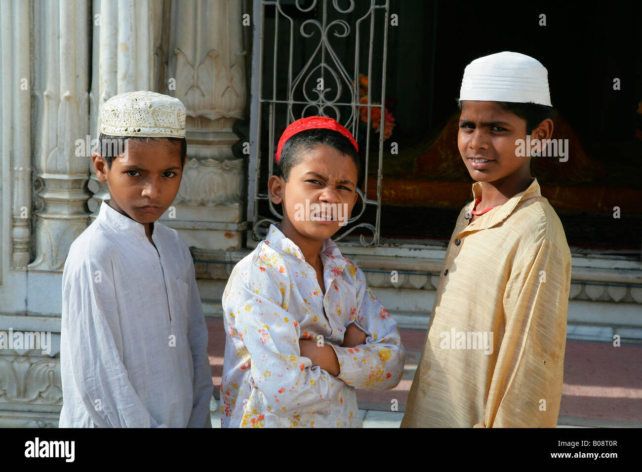 Three boys, Bareilly, Uttar Pradesh, India, Asia Stock Photo