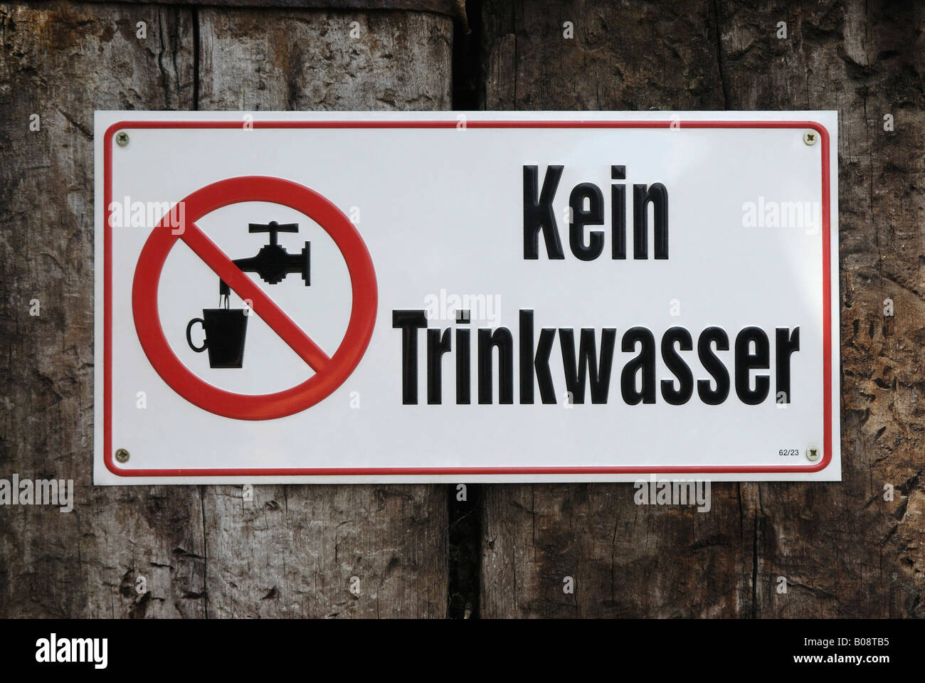 Sign: No drinking water Stock Photo