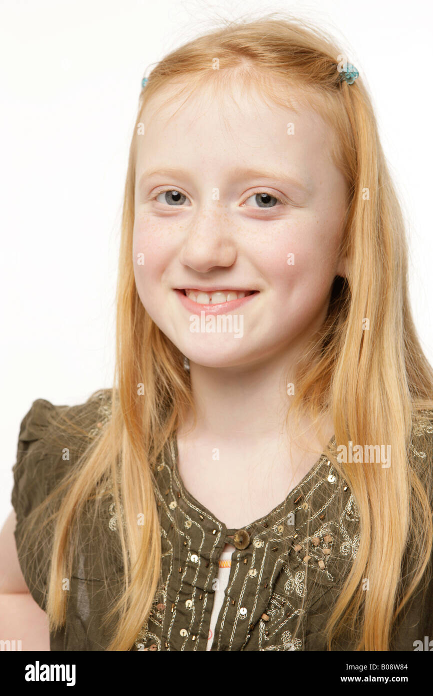 Eight year old ginger girl hi-res stock photography and images - Alamy