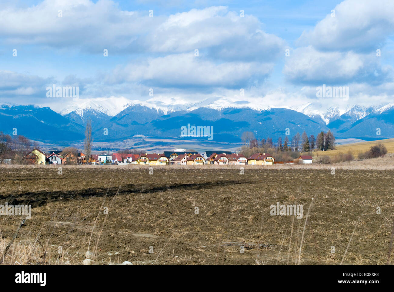 High Tatra Mountains, development area near Jasna, Slovakia Stock Photo