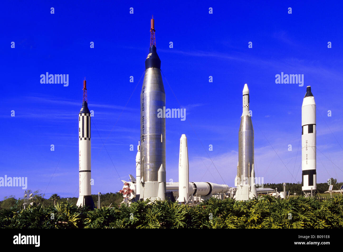 missiles in Cape Caneveral, USA, Florida, Cape Canaveral Stock Photo