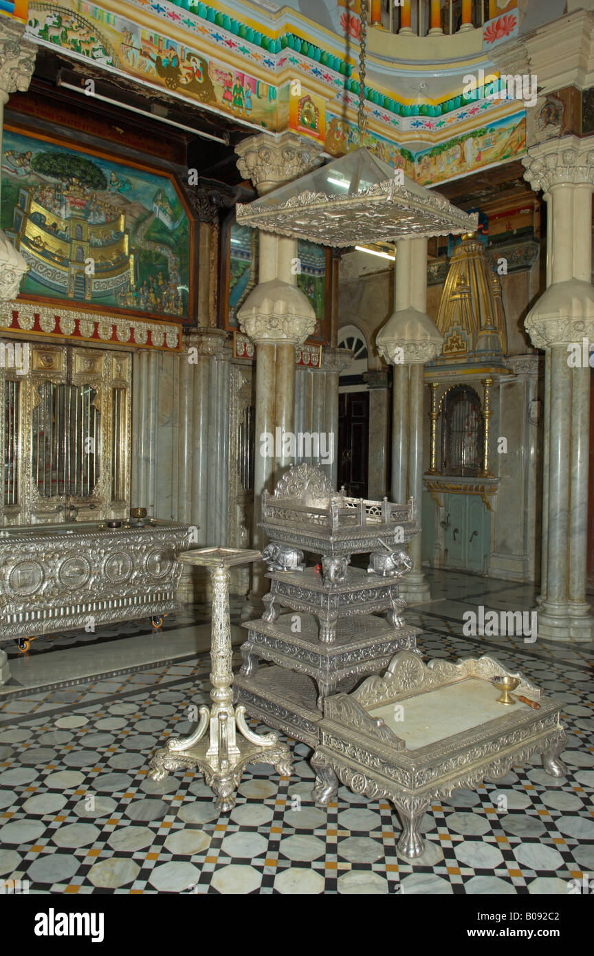 Inside Jain Temple in Mumbai India Stock Photo