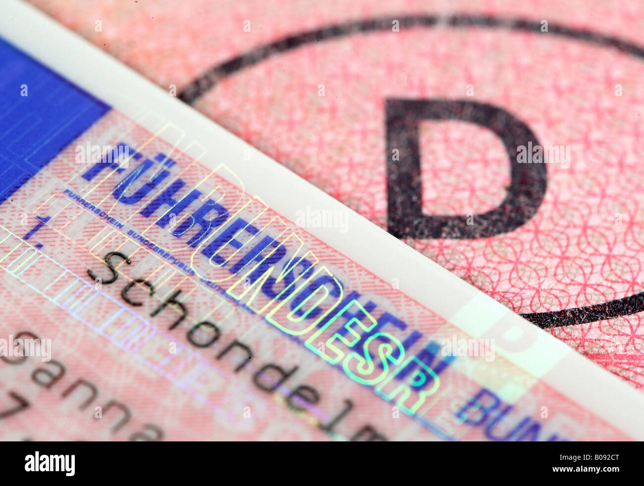 German EU driver´s licence Stock Photo