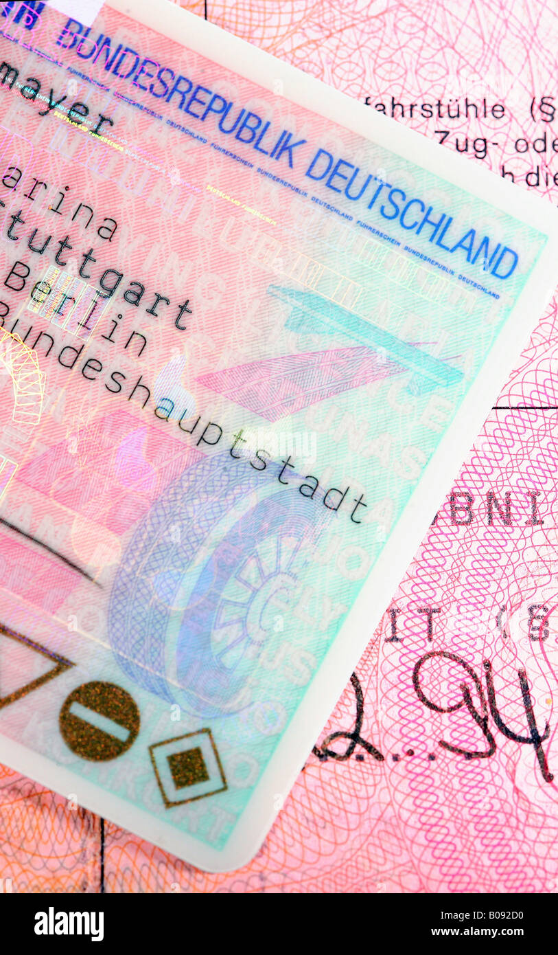 German EU driver´s licence Stock Photo