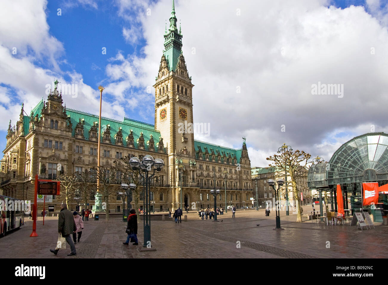 Hamburg town hall and market square, Hamburg, Germany Stock Photo Alamy