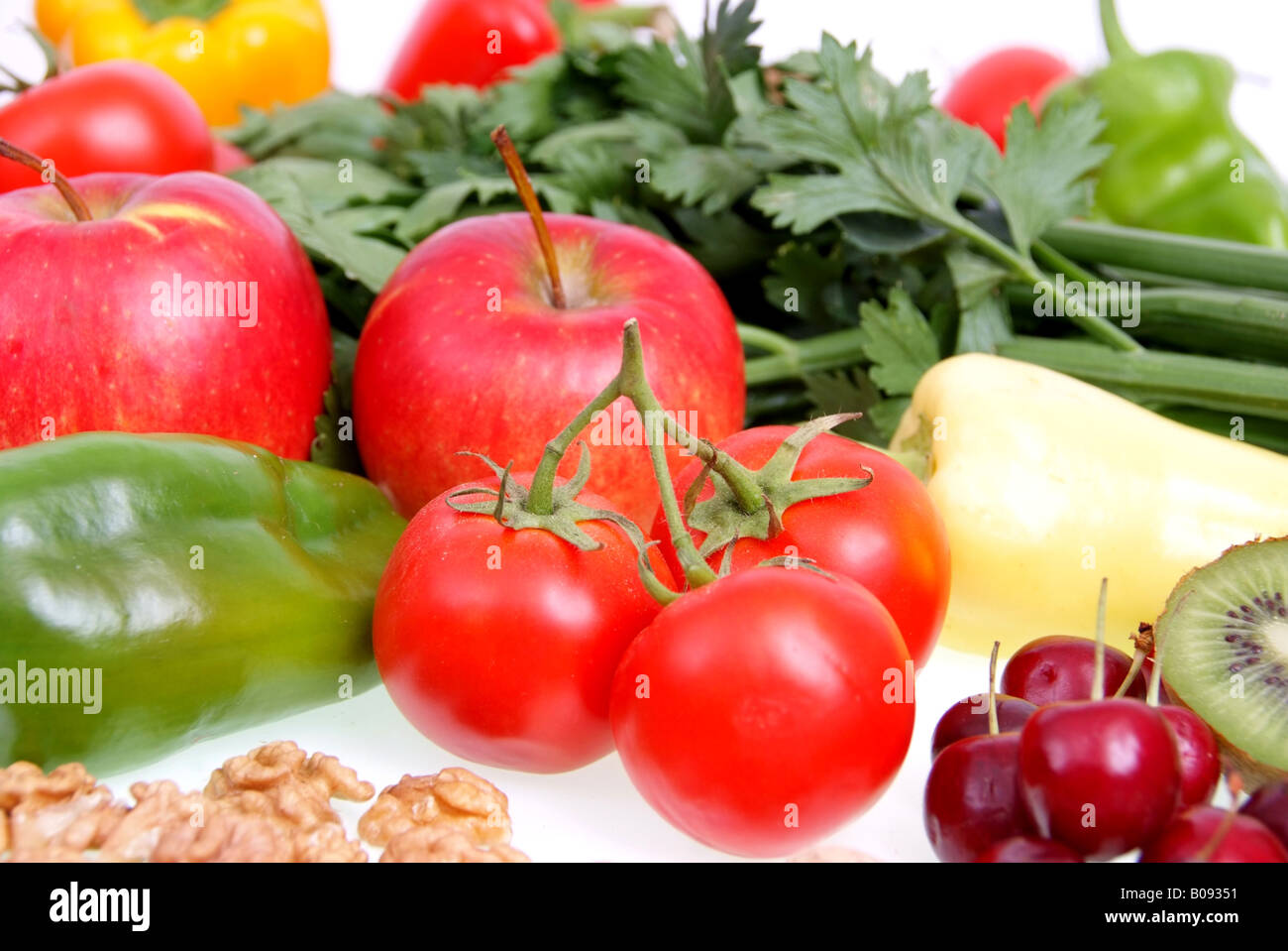 fruits, vegetables and nuts Stock Photo - Alamy