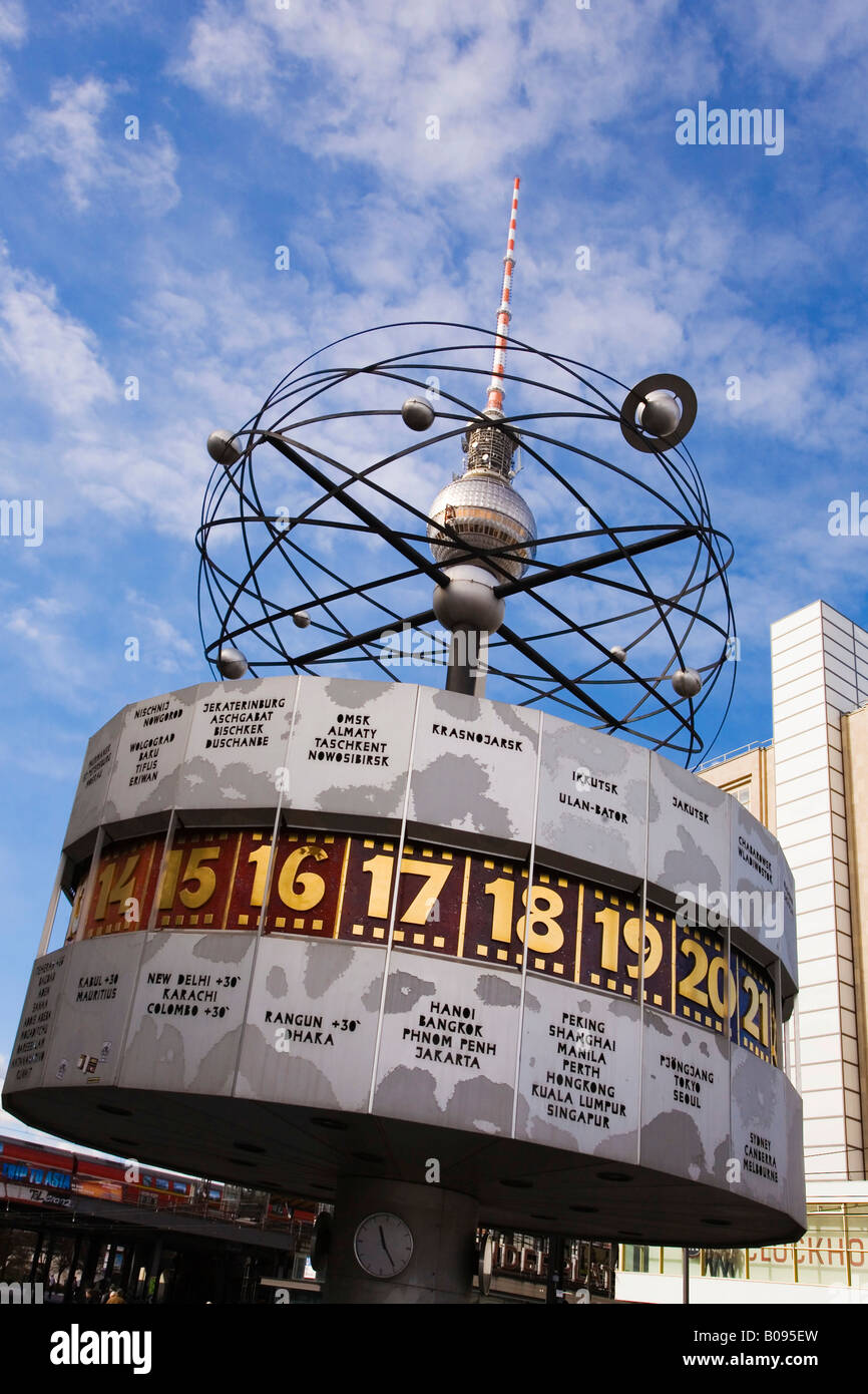 World clock, Alexanderplatz Square in Berlin, Germany Stock Photo Alamy