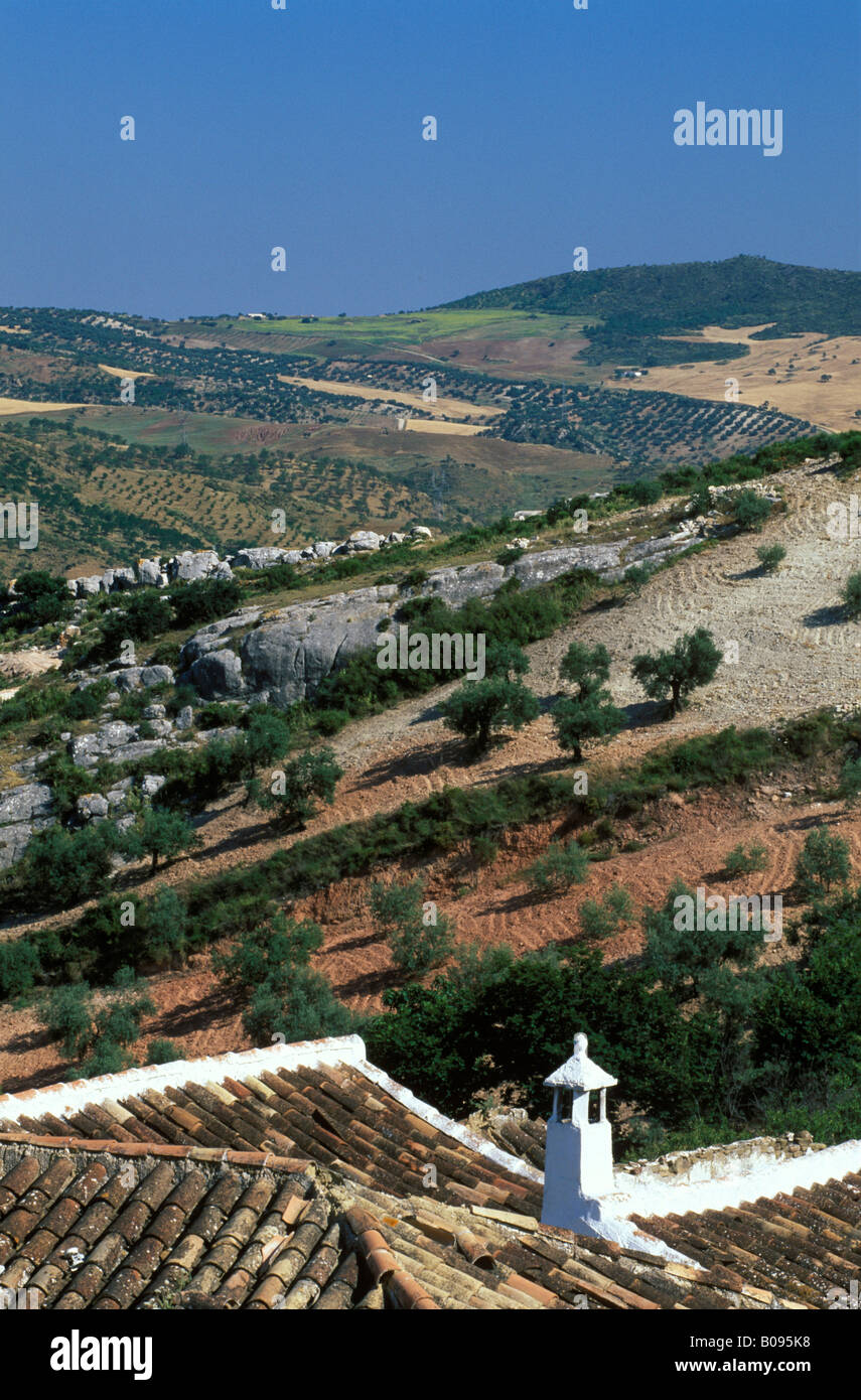 Valle de Abdalajis, town in the Sierra de Chimenea, Málaga Province, Andalusia, Spain Stock Photo