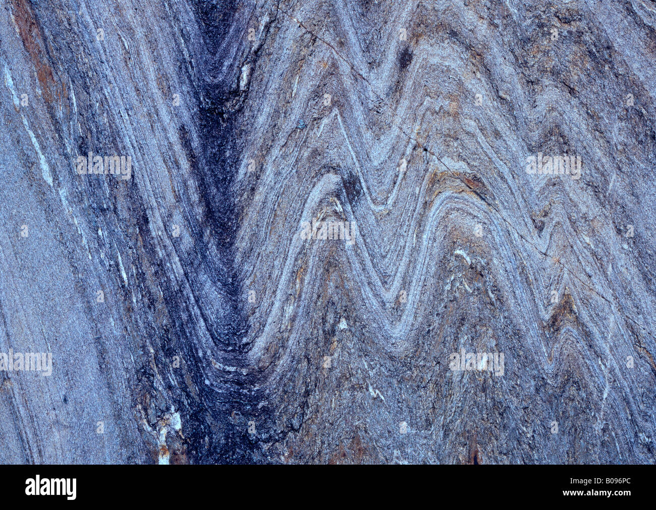 Textured, layered rock surface, Tirol, Austria Stock Photo