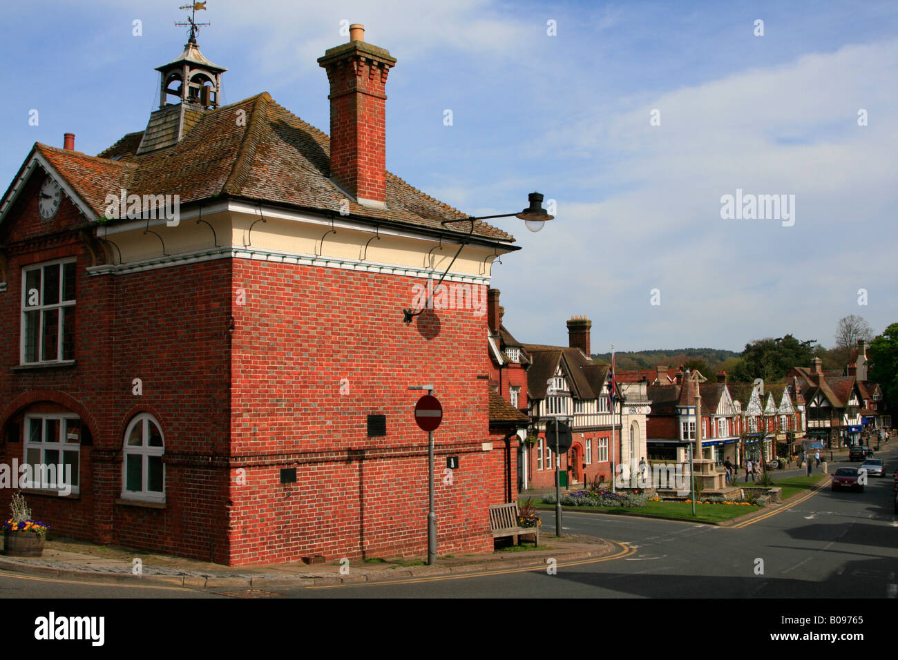 Haslemere is a town in Surrey, England, close to the border with both Hampshire and West Sussex. Stock Photo