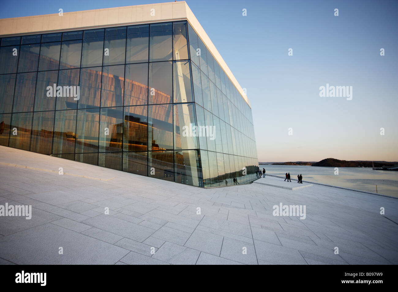 Glas front of the Oslo Opera Stock Photo