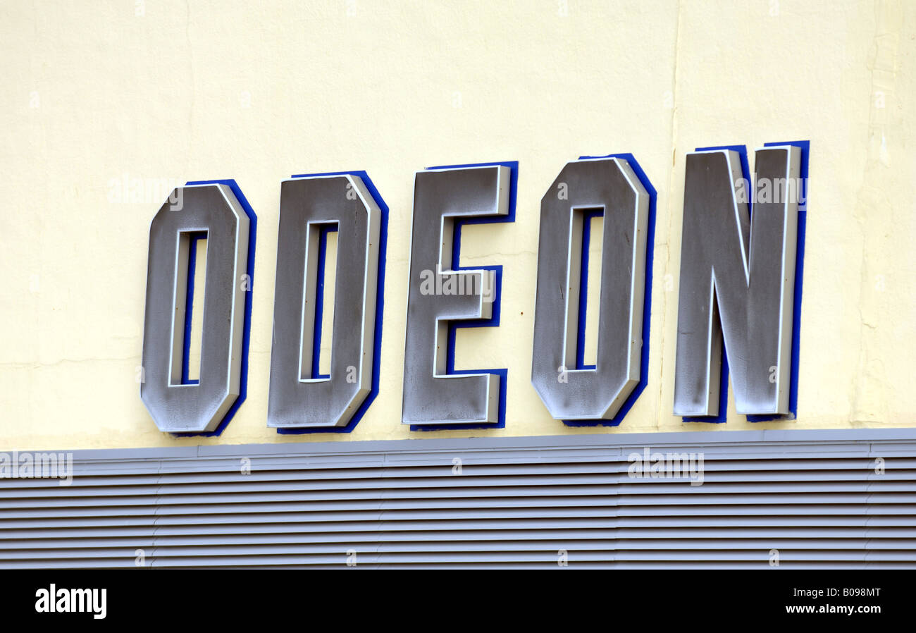 Odeon cinema sign in Brighton UK Stock Photo