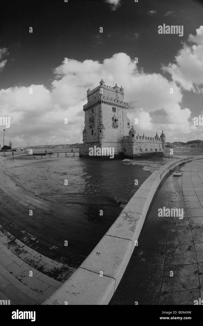 Tower of Belem, a world Heritage Site in Portugal on the river Tagus near Lisbon. Stock Photo