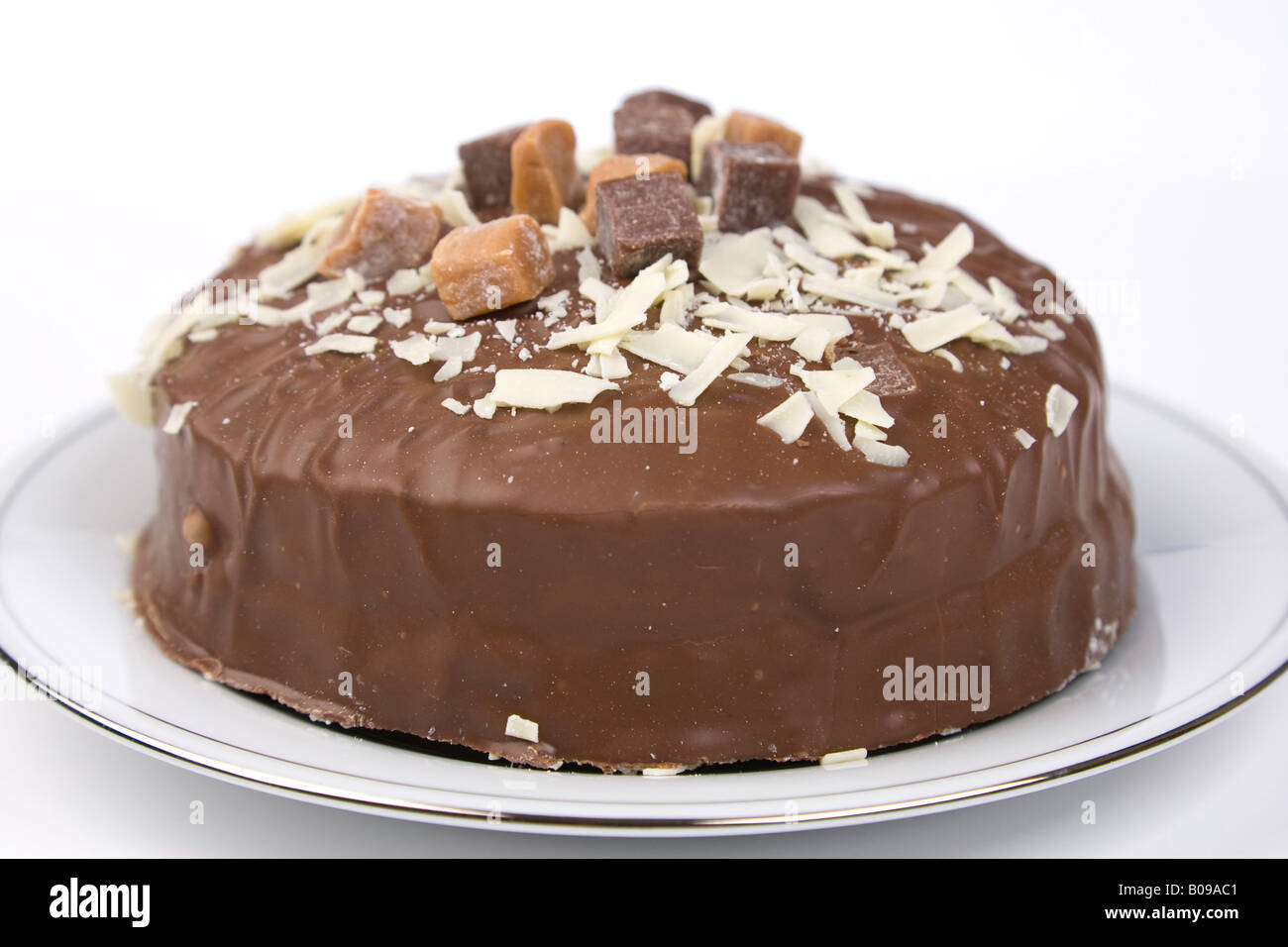 Thorntons toffee chocolate cake Stock Photo Alamy