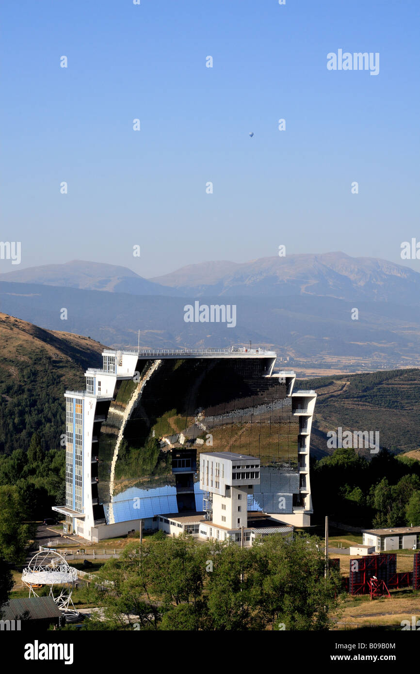 Solar oven, Odeillo near to Font Romeu France Stock Photo - Alamy