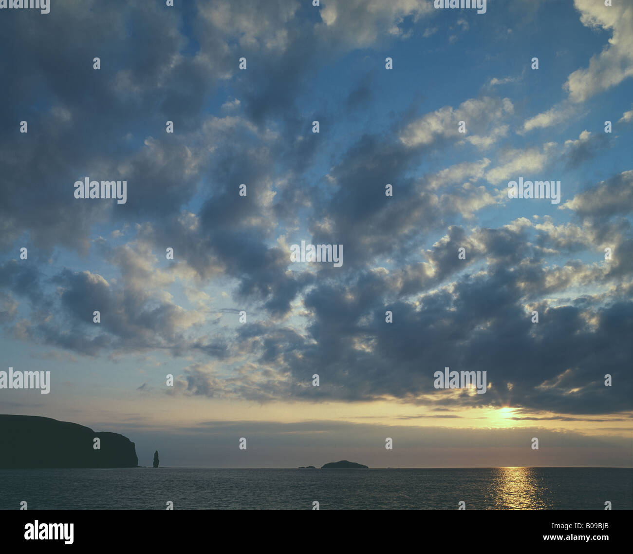 Sunset at Sandwood Bay, Sutherland, Scotland, UK Stock Photo
