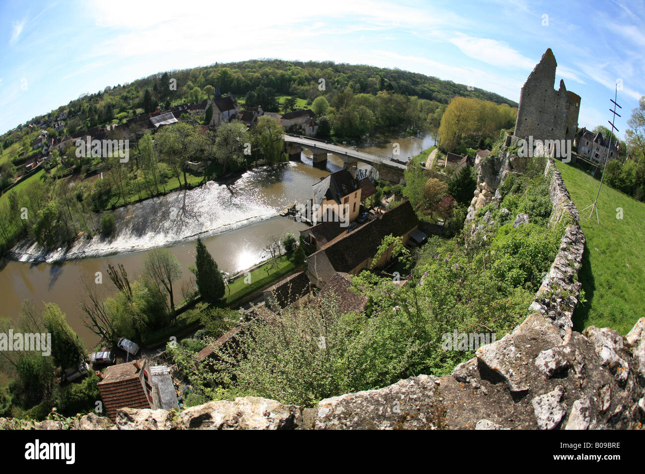 Angles sur L'Anglin the beautiful medieval village in Vienne, Poitou ...