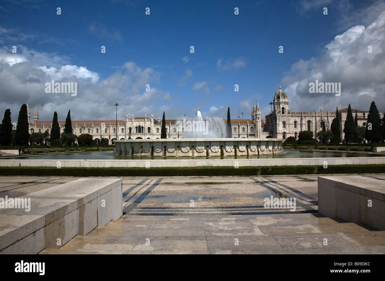 Mosteiro dos Jeronimos (Jeronimos Monastery) located in the Belem District of Lisbon (Lisboa) Portugal. Stock Photo