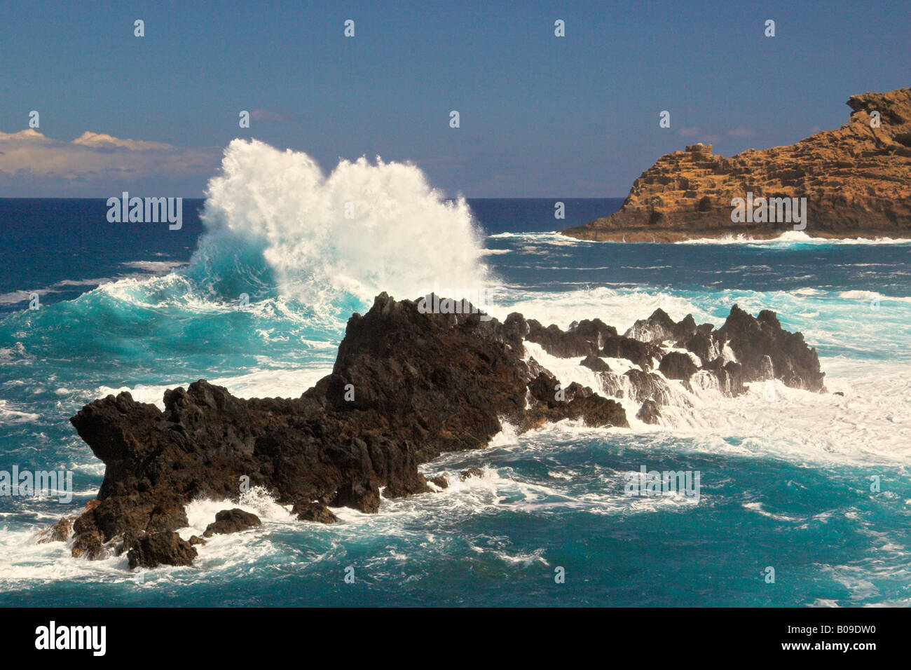 Breakers At Porto Moniz Madeira Stock Photo