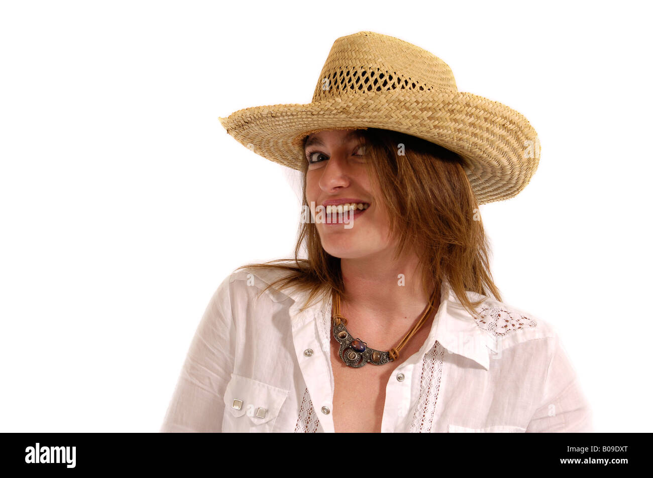 girl in cowboy hat Stock Photo - Alamy