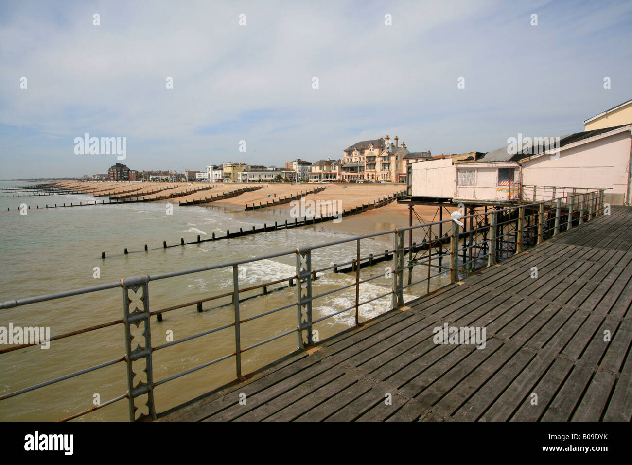 bognor regis seafront beach from pier west sussex southern england uk gb Stock Photo