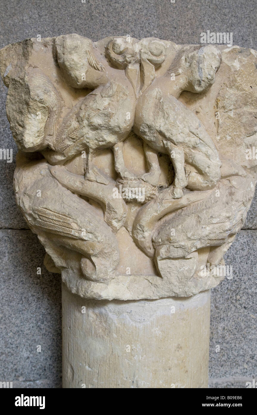 capitel exposed in the Alcazar castle in Segovia, Spain Stock Photo