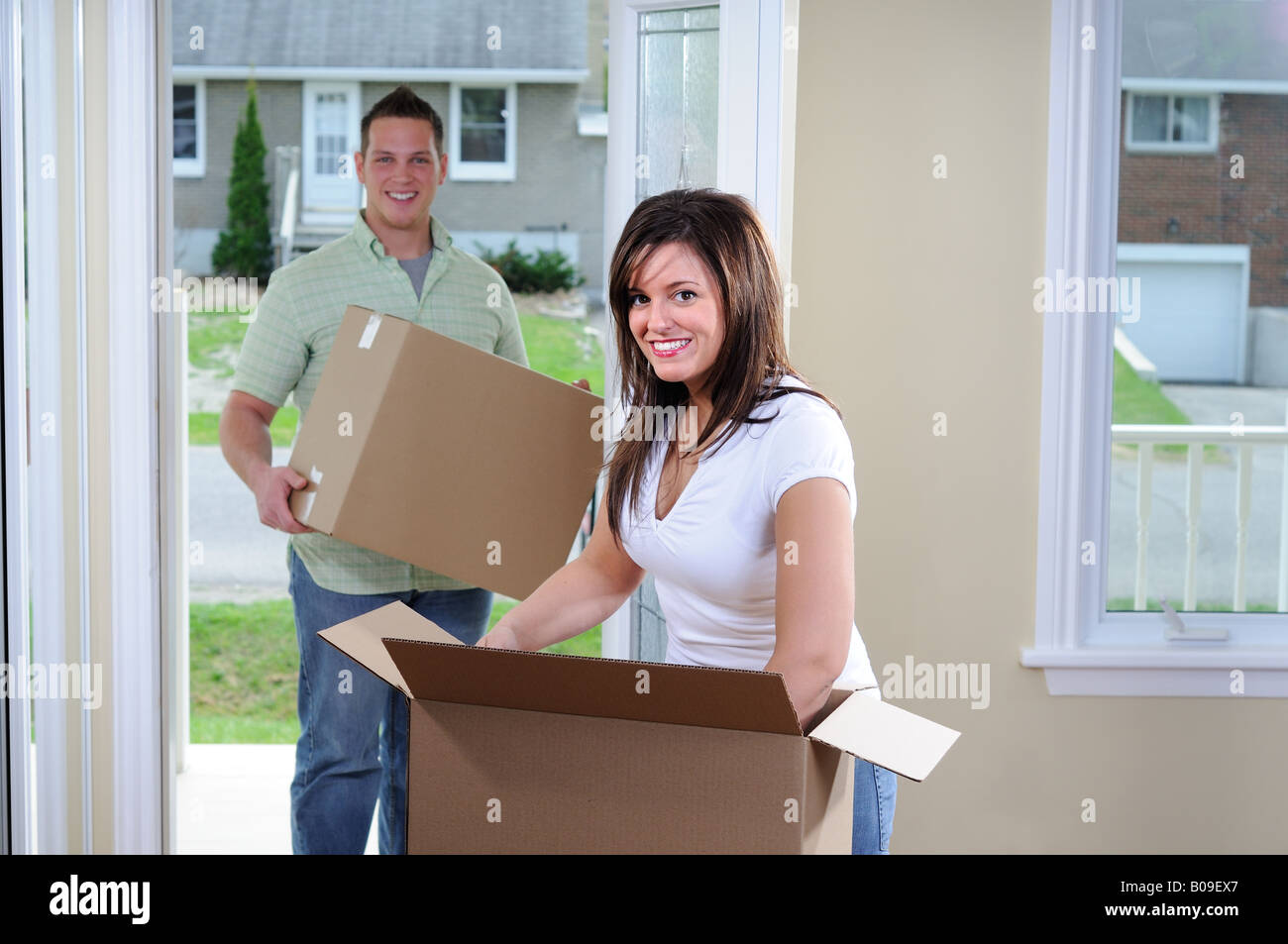 Moving Into A New House Stock Photo