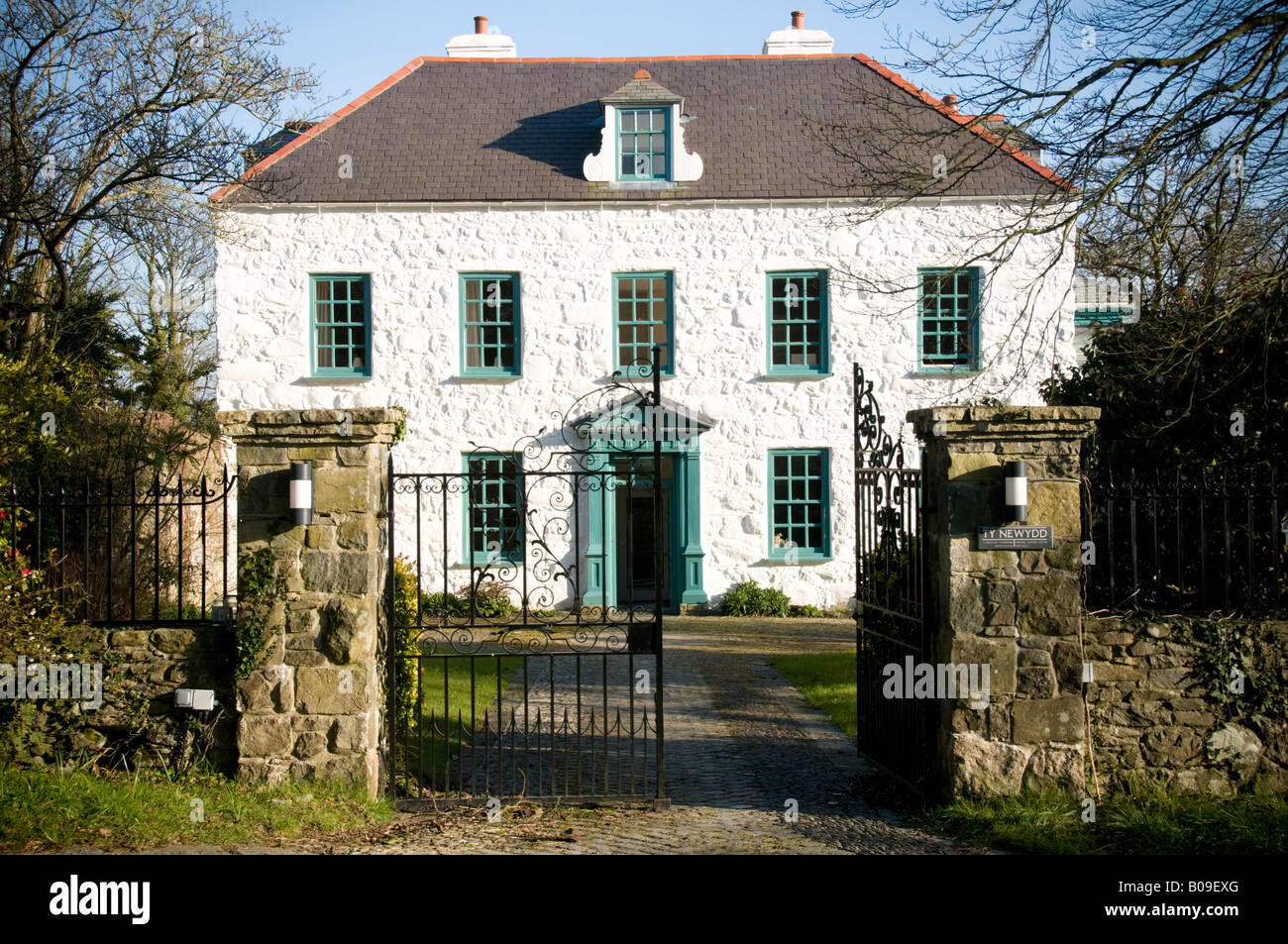 Ty Newydd The National Writers centre for Wales Llanystumdwy Gwynedd North Wales, the former home of David Lloyd George Stock Photo