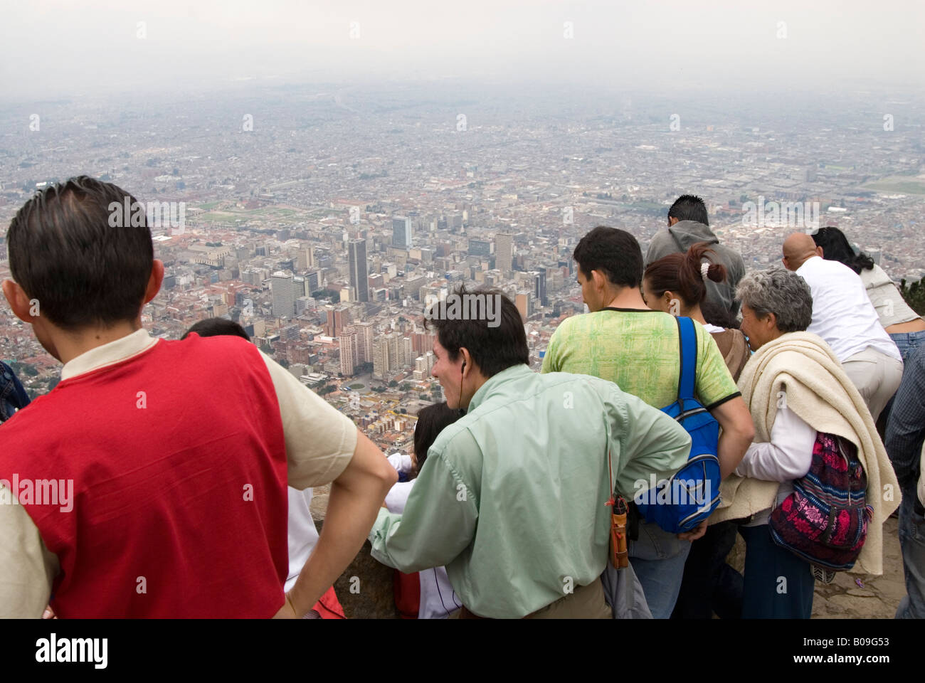 View from the top of Cerro de Monserrate Bogota Colombia Stock Photo