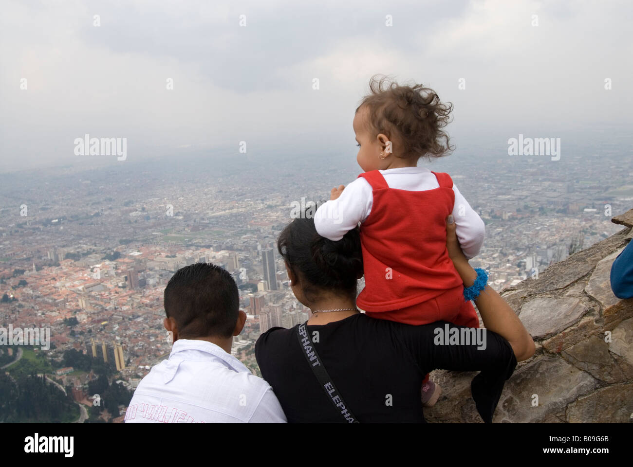 View from the top of Cerro de Monserrate, Bogota, Colombia Stock Photo