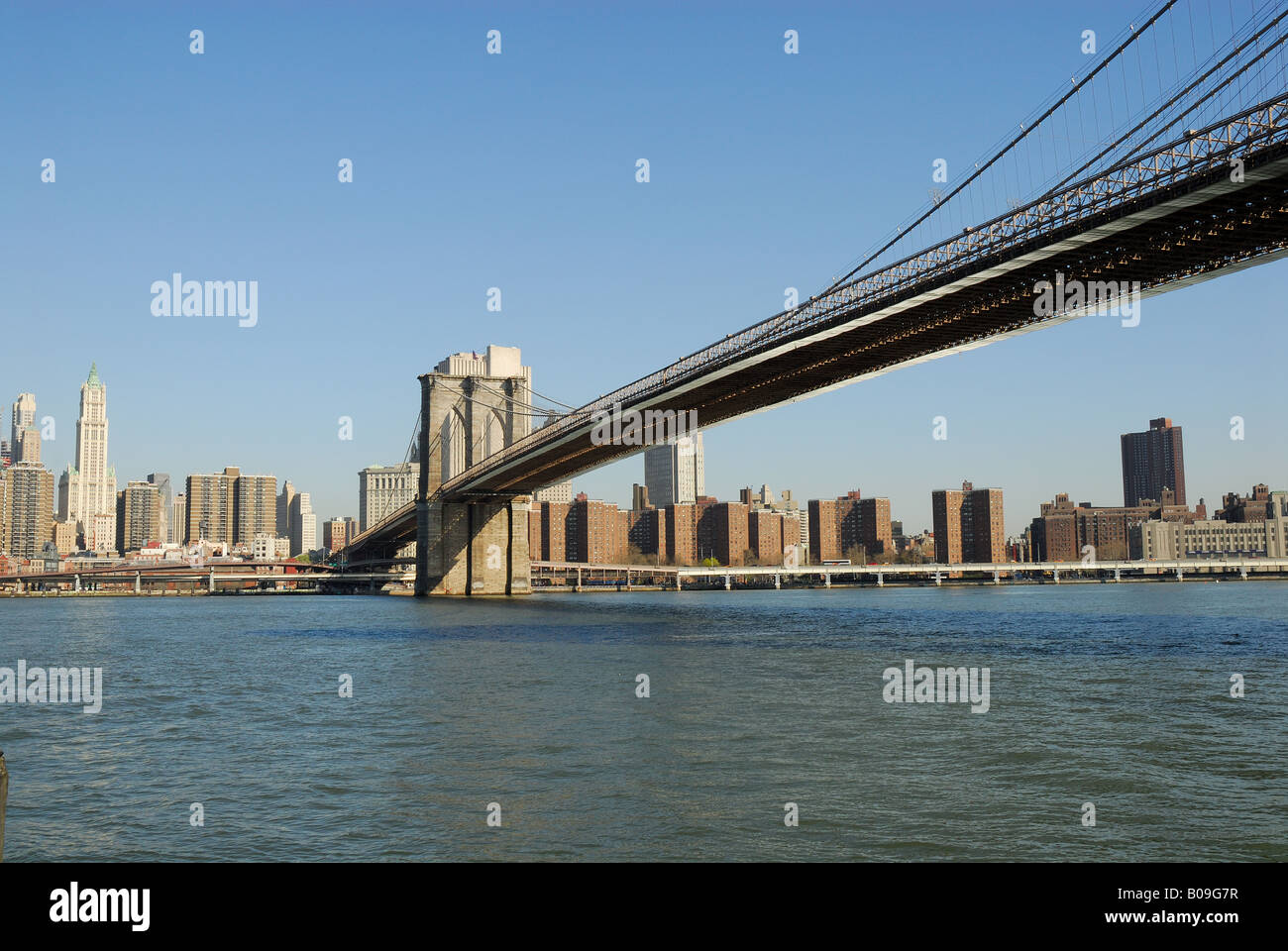 Brooklyn Bridge over the East River, New York City Stock Photo - Alamy
