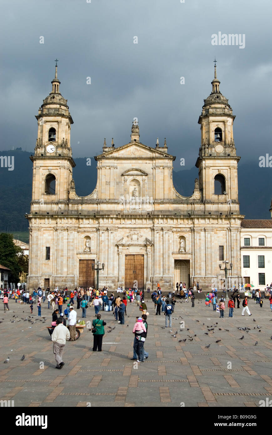 Catedral Primada on the Plaza de Bolivar Bogota Colombia Stock Photo