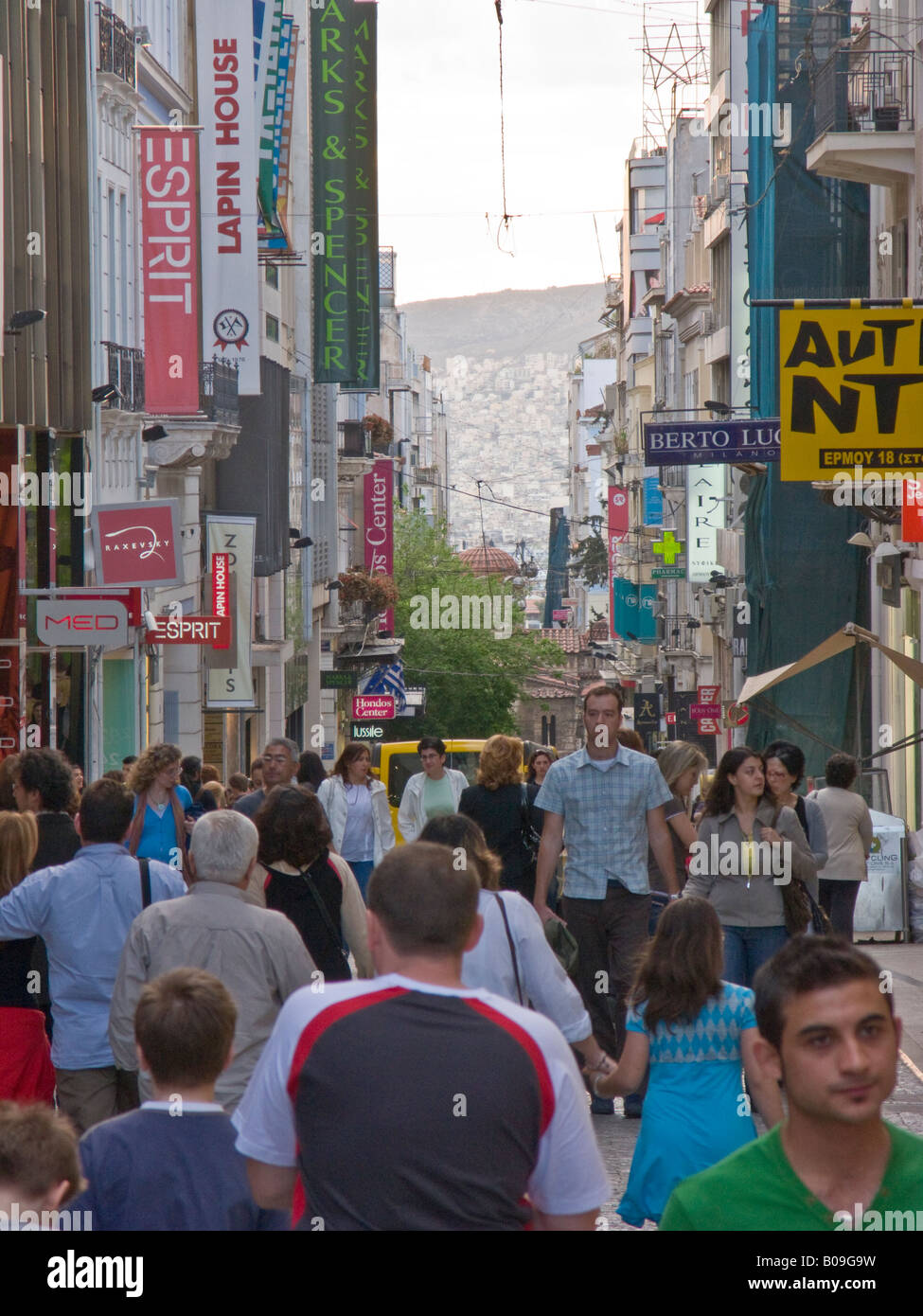 shoppers on Ermou Street, Athens, Greece Stock Photo - Alamy