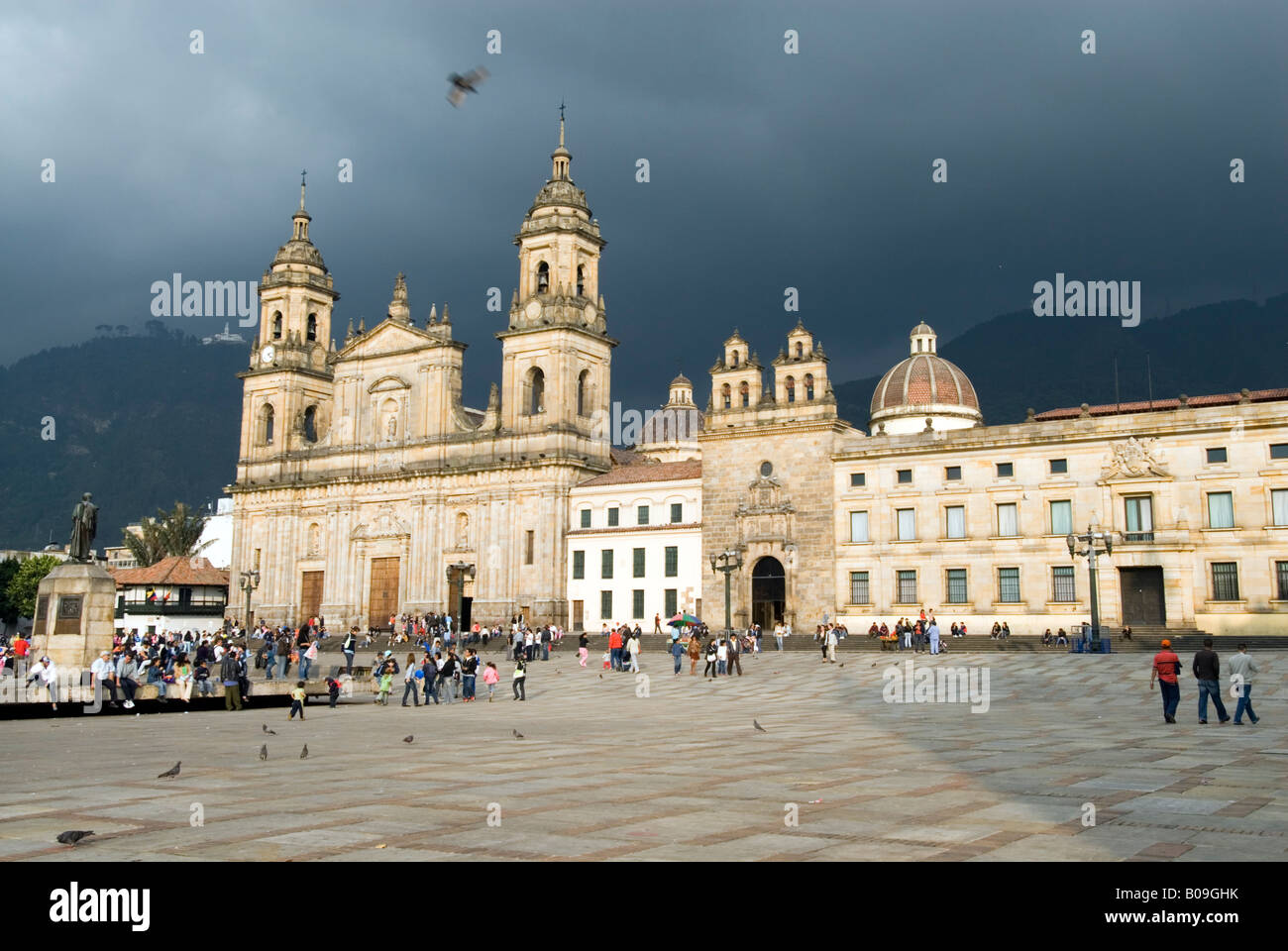 Primary Cathedral, Plaza de Bolivar Bogota Colombia Stock Photo