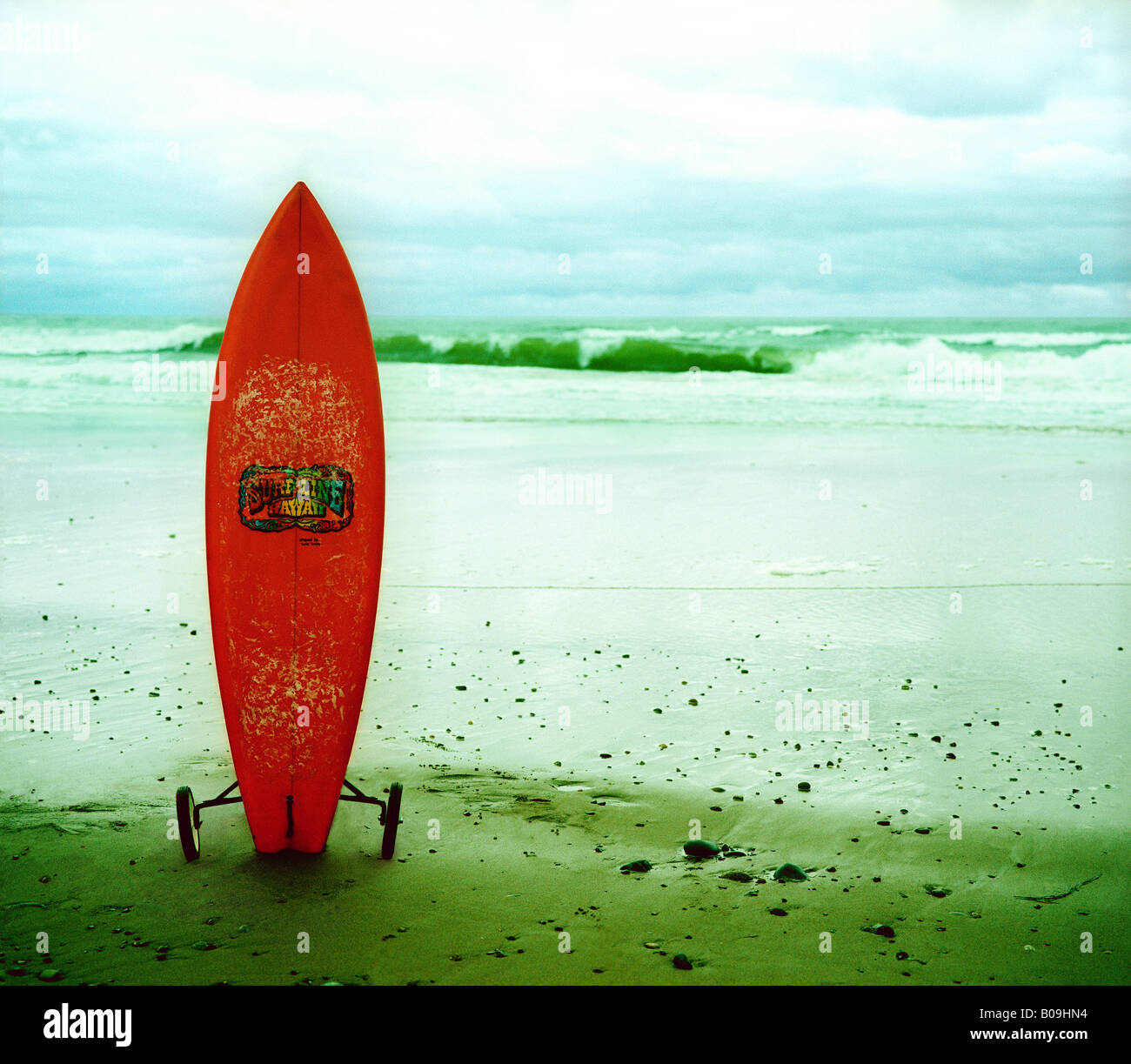 A surfboard with training wheels Stock Photo Alamy