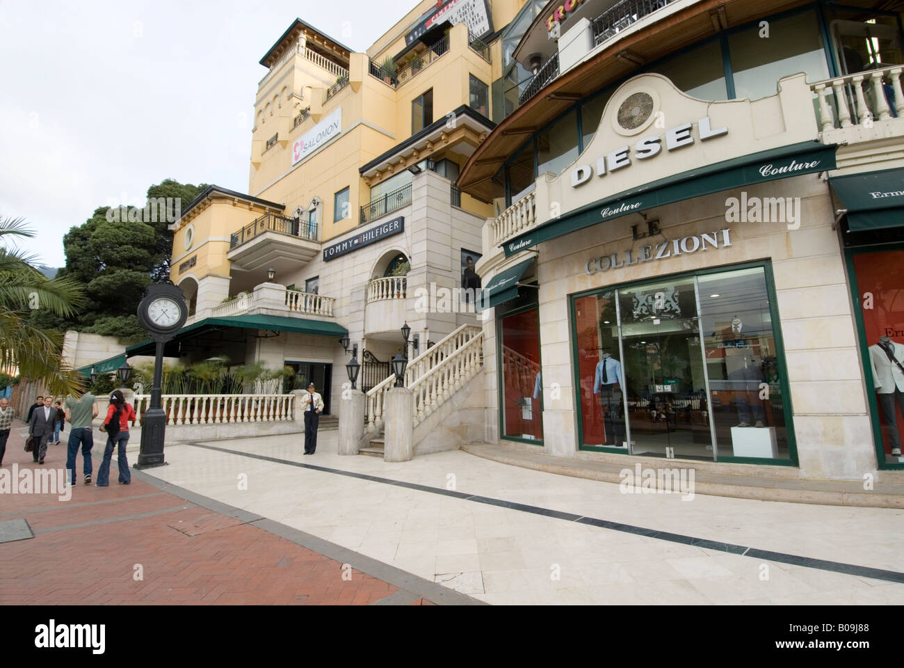 Clothes shops in the Zona Rosa, Bogota Stock Photo