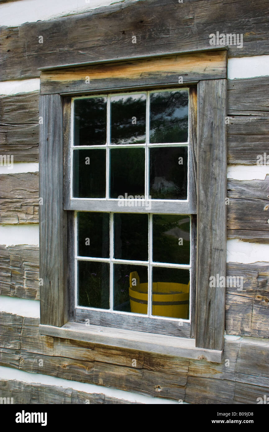 Old Log Wooden Cabin House Detail Historic Ball S Falls Town