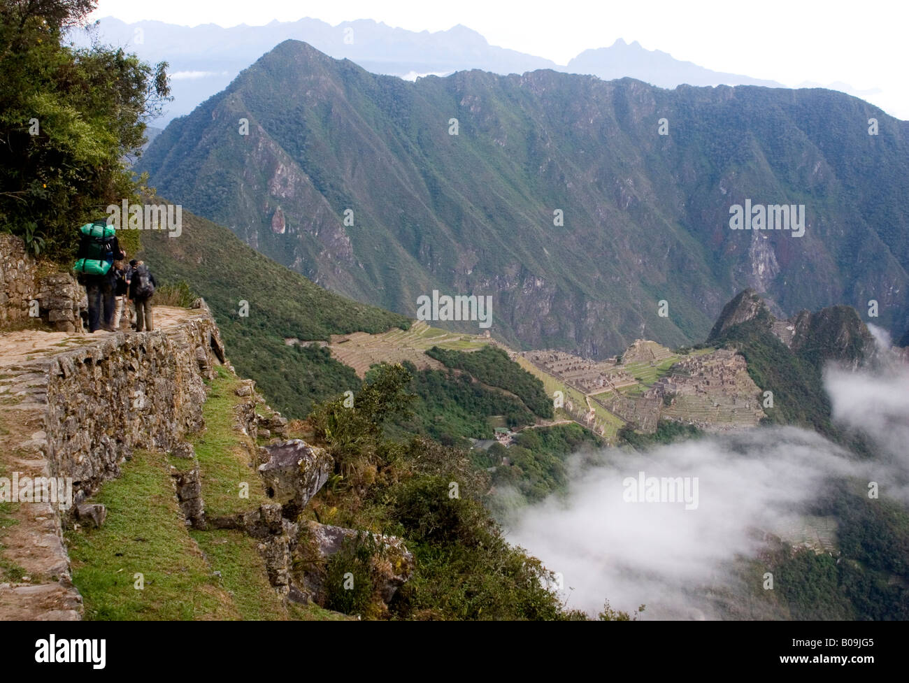 South America - Peru. Overall view of the lost Inca city of Machu ...