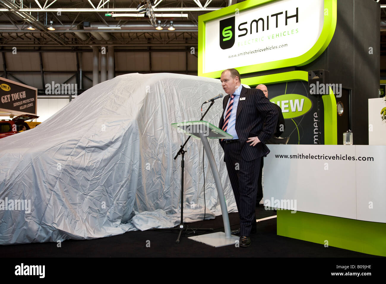 2008 Smith Electric Ford Ampere van is unveiled at the Commercial Vehicle Show at Birmingham NEC, UK. Stock Photo