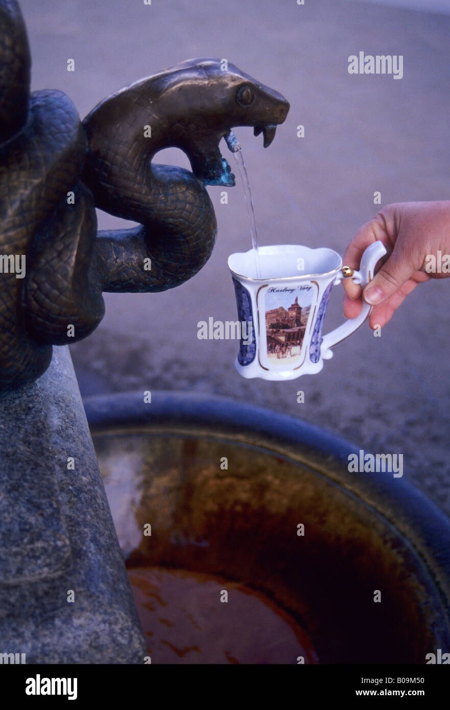 Hot spring KARLOVY VARY Czech Republic Stock Photo