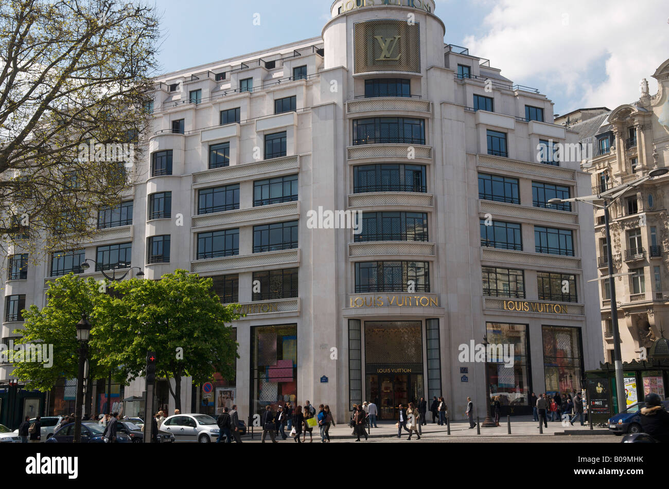 Louis Vuitton flagship store at the Champs-Elysees, Paris FR Stock Photo -  Alamy