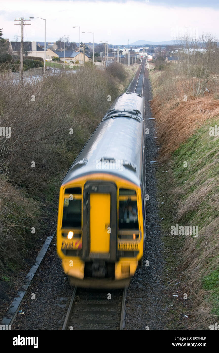 A Scotrail Class 158 Diesel Multiple Unit train Stock Photo