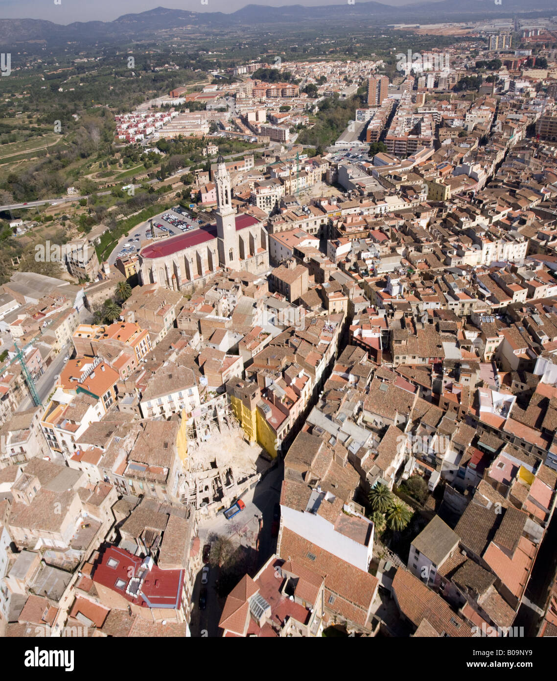 aerial panoramic of valls in tarragona province Stock Photo Alamy