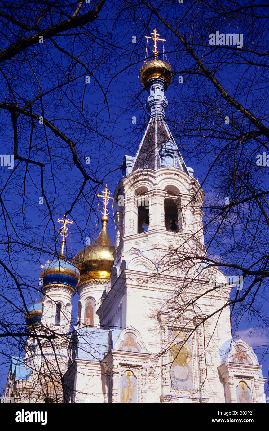 St Peter and St Paul Russian Orthodox Church KARLOVY VARY Czech Republic Stock Photo