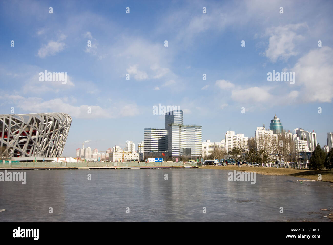 Beijing National Stadium, also known as the Bird's Nest, built for the 2008 Summer Olympics. Stock Photo