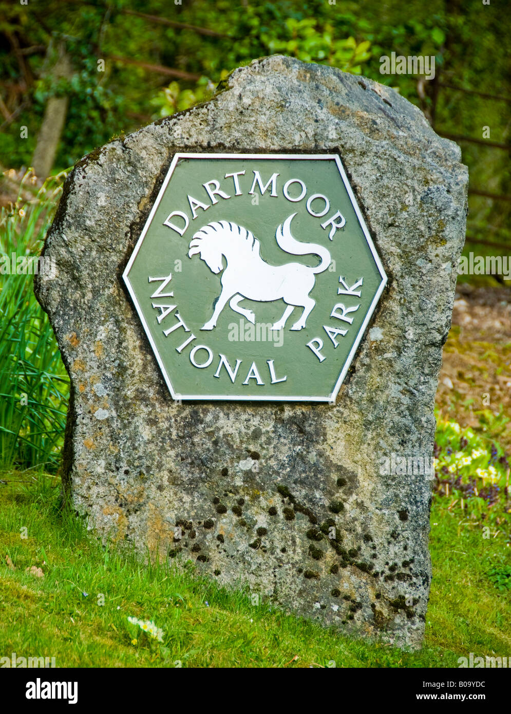 Entrance to Dartmoor National Park Stock Photo