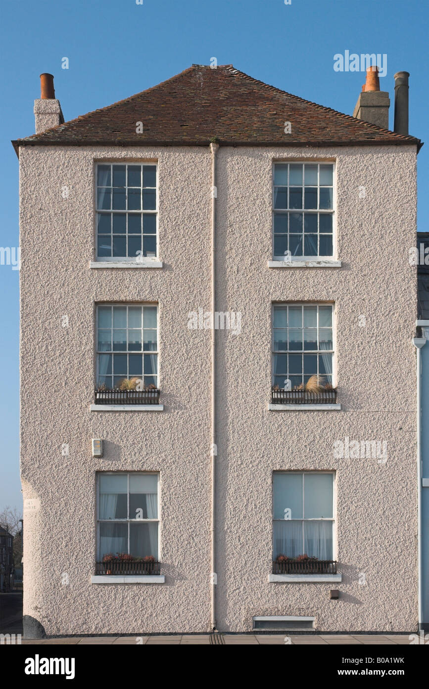 Houses on the seafront at Deal Kent England Stock Photo Alamy