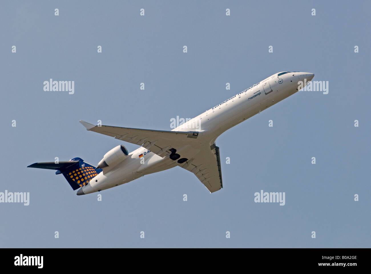 Commercial airliner taking off Stock Photo