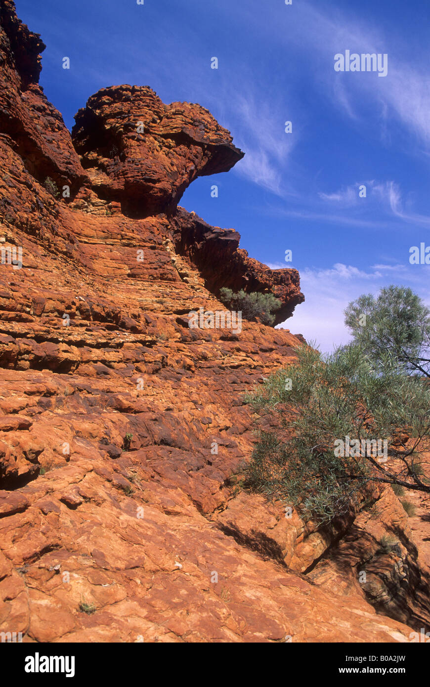 Exposed rock faces at Kings Canyon, Northern Territory, Australia. Stock Photo