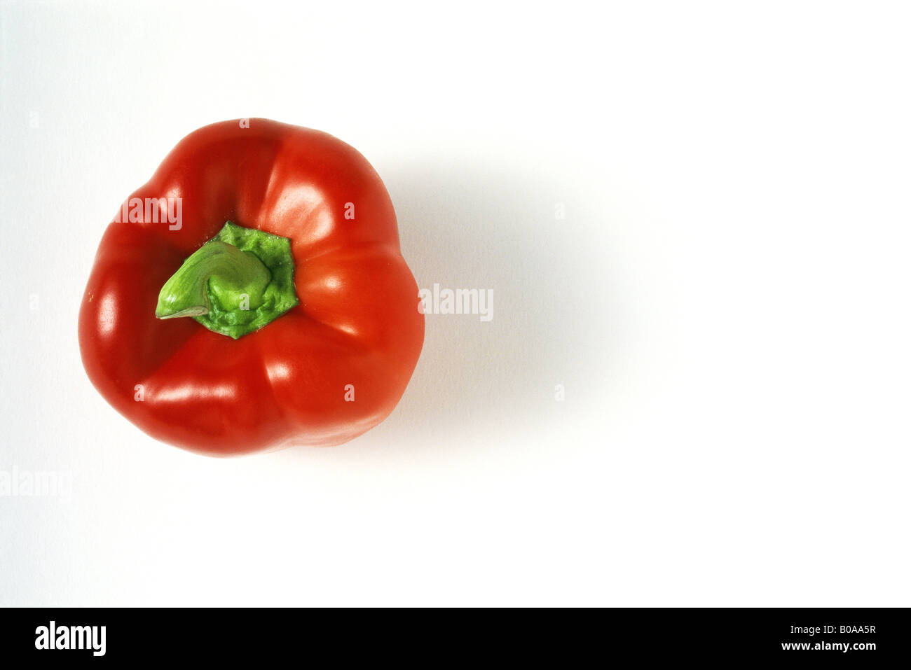 Red bell pepper, viewed from directly above Stock Photo